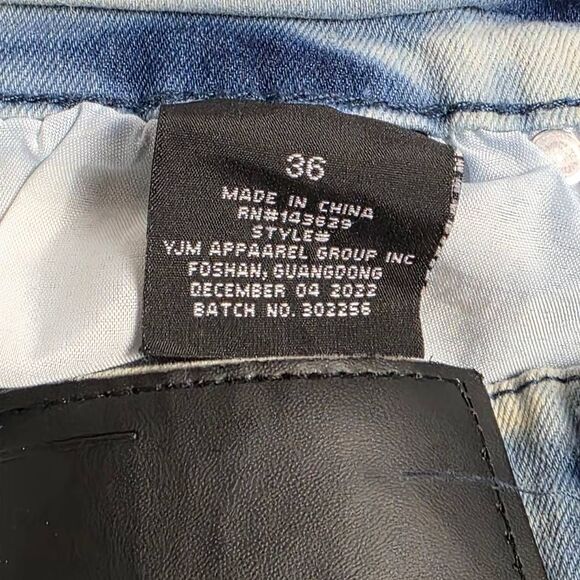 Rock Salt Bleach Wash Distressed Jeans Men’s 36 - Picture 7 of 10